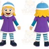 Winter Girl Mascot Costume