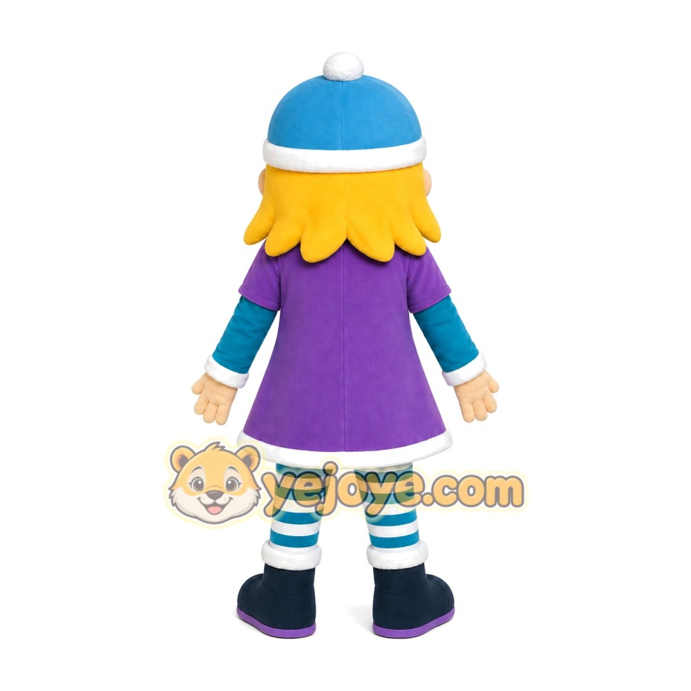 Winter Girl Mascot Costume Winter Girl Mascot Costume