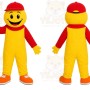 Smiling Boy Mascot Costume Adult Size