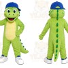 Green Dinosaur Cap Mascot Costume