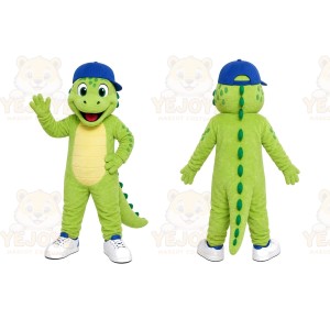 Green Dinosaur Cap Mascot Costume