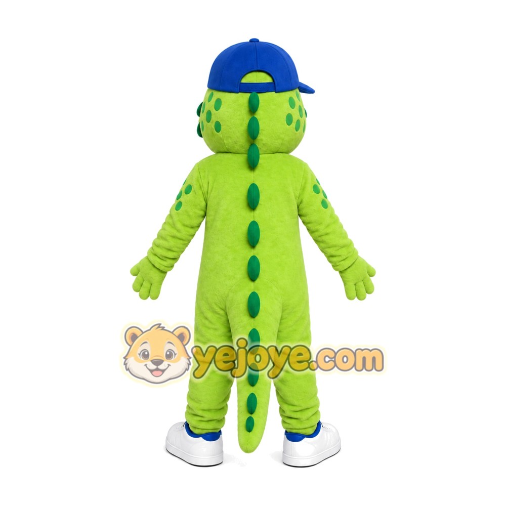Green Dinosaur Cap Mascot Costume