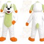 White Puppy Carrot Mascot Costume