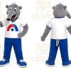 Gray Elephant Sports Mascot Costume