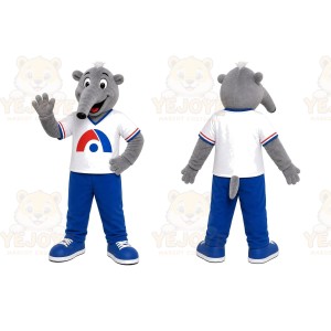 Gray Elephant Sports Mascot Costume
