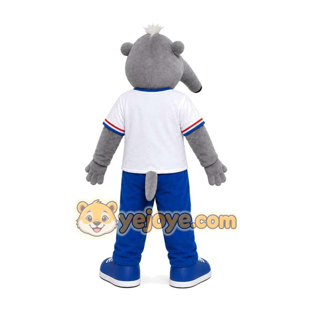 Gray Elephant Sports Mascot Costume Gray Elephant Sports Mascot Costume