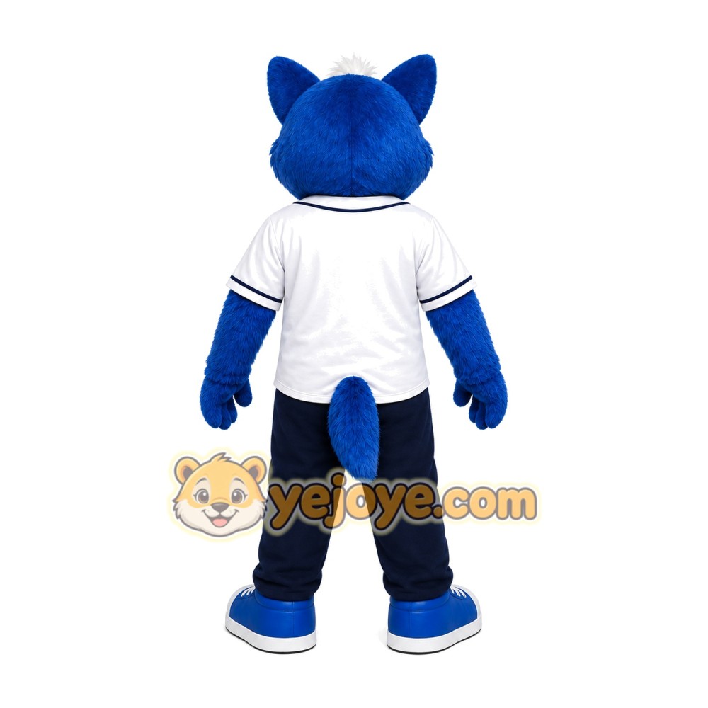 Blue Fox Sports Mascot Costume Blue Fox Sports Mascot Costume