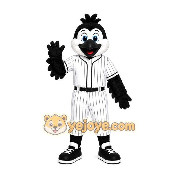 Black Bird Baseball Uniform Raven Mascot Costume