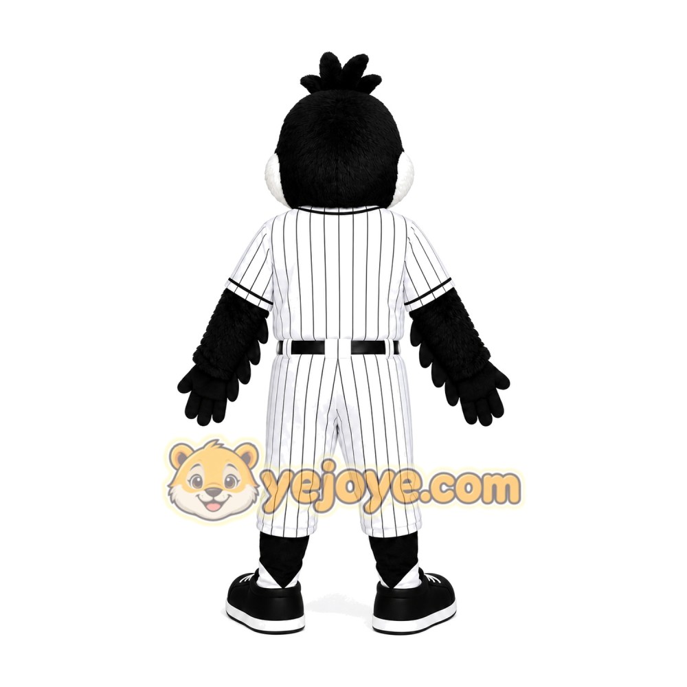 Black Bird Baseball Uniform Raven Mascot Costume Black Bird Baseball Uniform Raven Mascot Costume