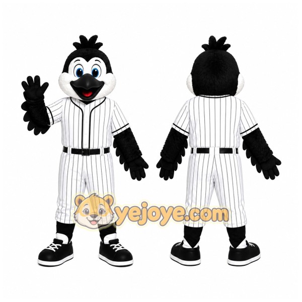 Black Bird Baseball Uniform Raven Mascot Costume