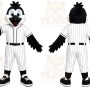Black Bird Baseball Uniform Raven Mascot Costume