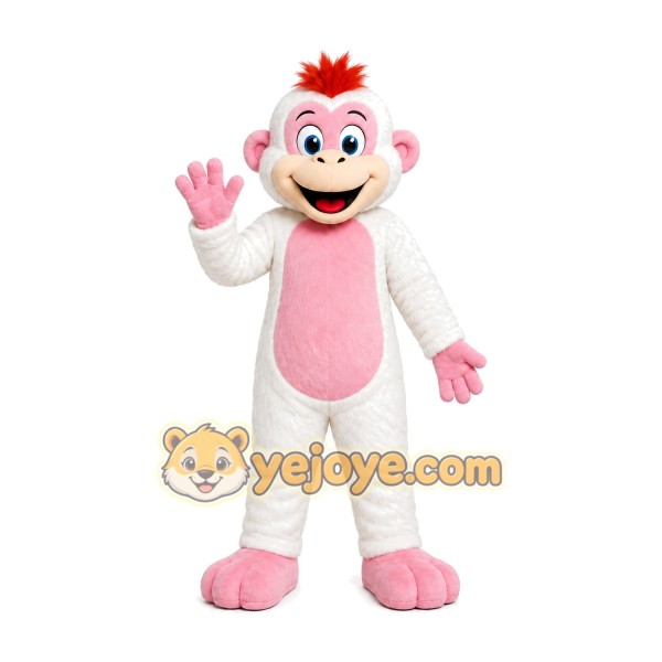 Pink Monkey Mascot Costume Pink Monkey Mascot Costume