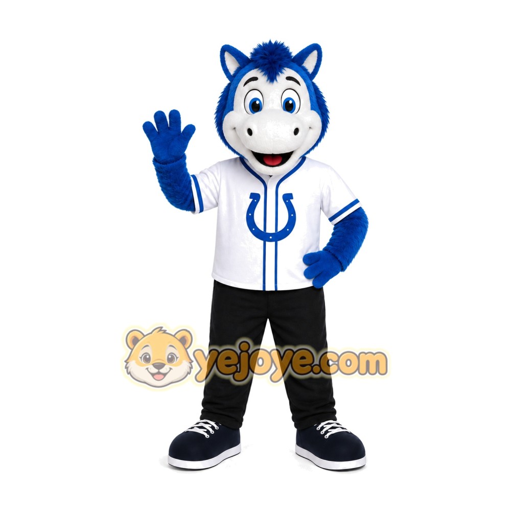 Blue Horse Sports Mascot Costume Blue Horse Sports Mascot Costume