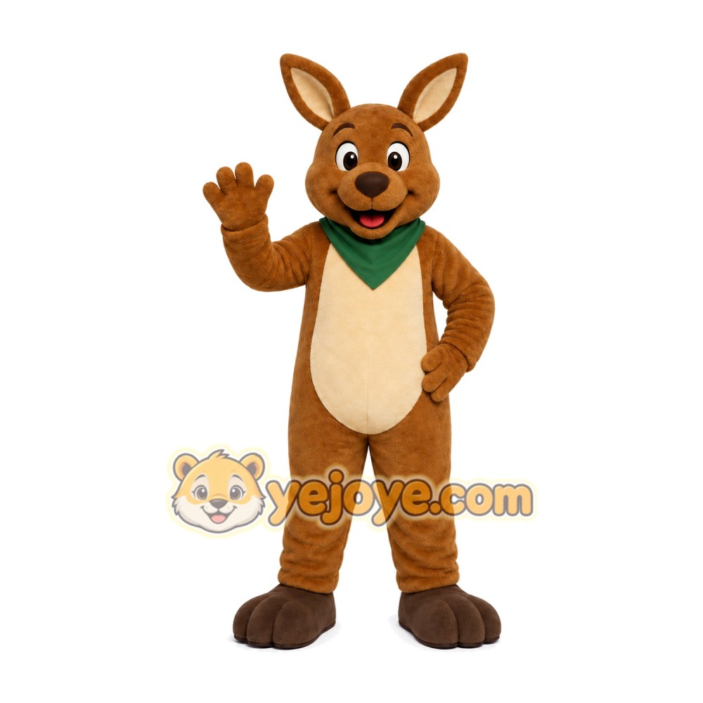 Brown Kangaroo Mascot Costume Brown Kangaroo Mascot Costume