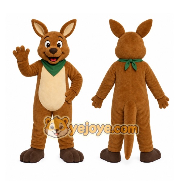 Brown Kangaroo Mascot Costume