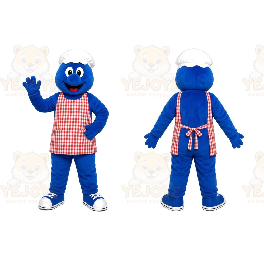 Blue Chef Monster Mascot Costume