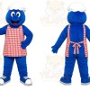 Blue Chef Monster Mascot Costume