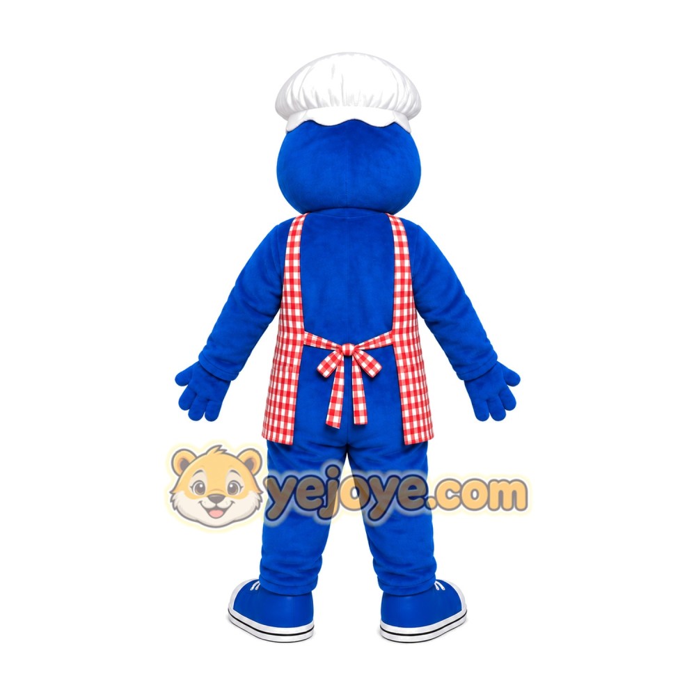 Blue Chef Monster Mascot Costume Blue Chef Monster Mascot Costume