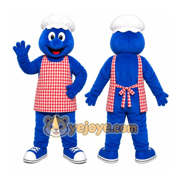 Blue Chef Monster Mascot Costume