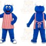 Blue Chef Monster Mascot Costume