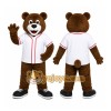 Bear White Shirt Mascot Costume Bear White Shirt Mascot Costume