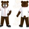 Bear White Shirt Mascot Costume