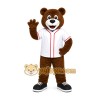 Bear White Shirt Mascot Costume Bear White Shirt Mascot Costume