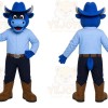 Blue Cowboy Mascot Costume