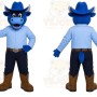 Blue Cowboy Mascot Costume