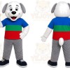 Tricolor Puppy Mascot Costume