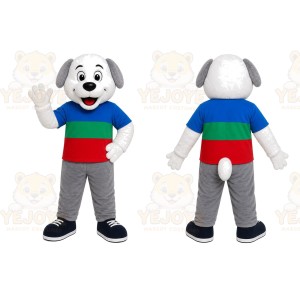 Tricolor Puppy Mascot Costume
