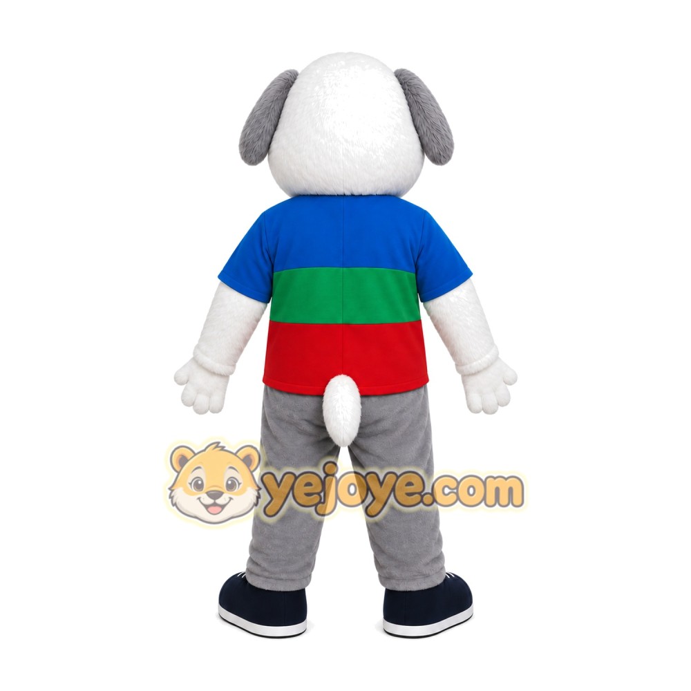 Tricolor Puppy Mascot Costume Tricolor Puppy Mascot Costume