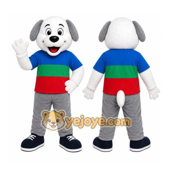 Tricolor Puppy Mascot Costume