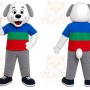 Tricolor Puppy Mascot Costume