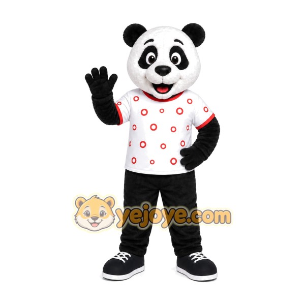 Panda Shirt Mascot Costume Panda Shirt Mascot Costume