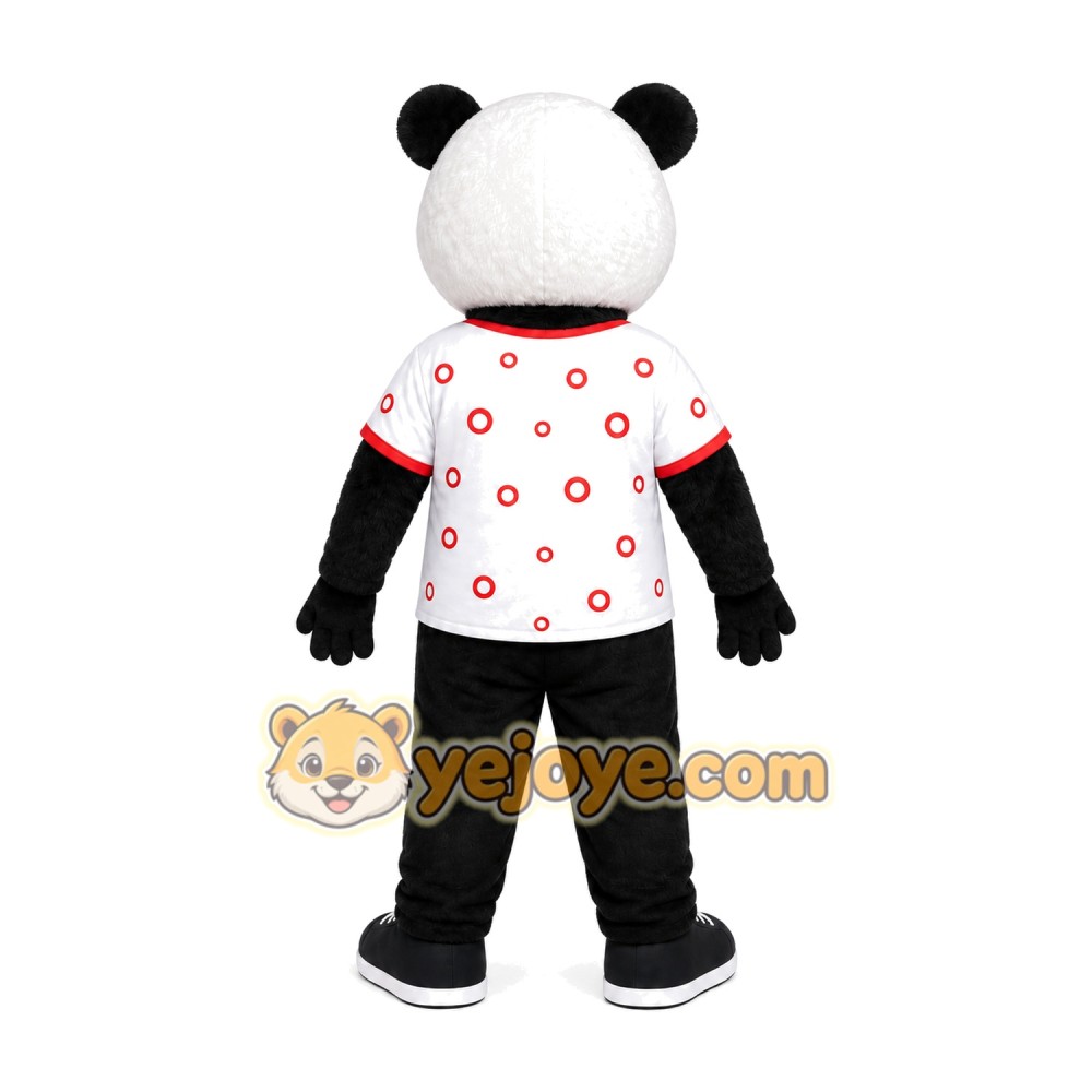 Panda Shirt Mascot Costume Panda Shirt Mascot Costume