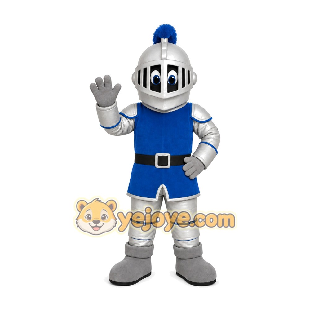 Blue Robot Knight Mascot Costume