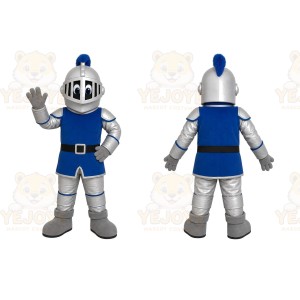 Blue Robot Knight Mascot Costume