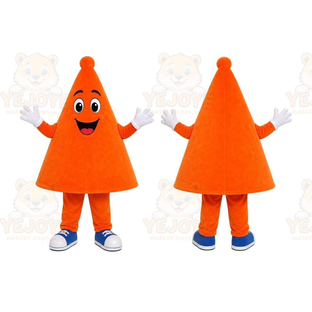 Orange Traffic Cone Mascot Costume