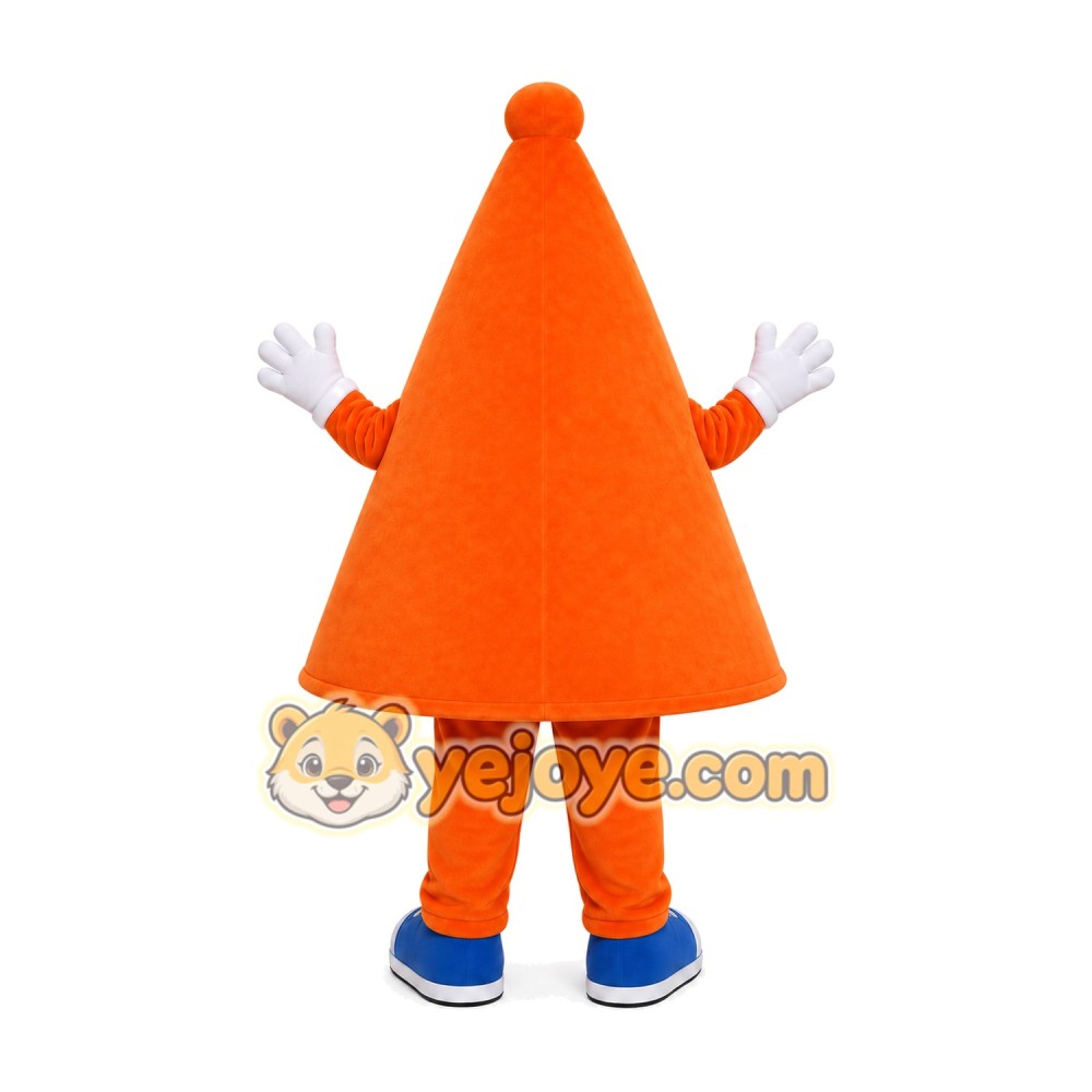 Orange Traffic Cone Mascot Costume Orange Traffic Cone Mascot Costume