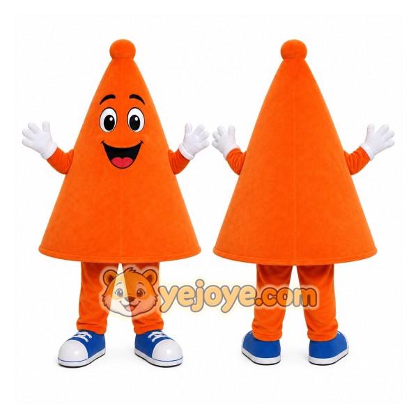 Orange Traffic Cone Mascot Costume