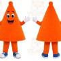 Orange Traffic Cone Mascot Costume