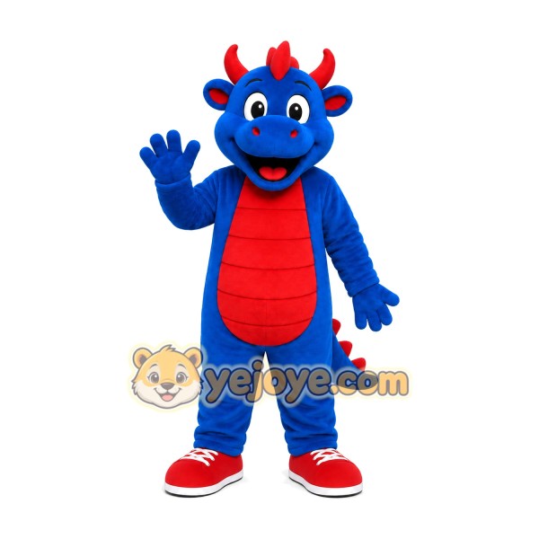 Blue Dragon Mascot Costume Blue Dragon Mascot Costume
