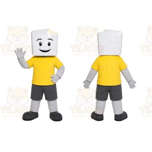 Yellow Block Mascot Costume
