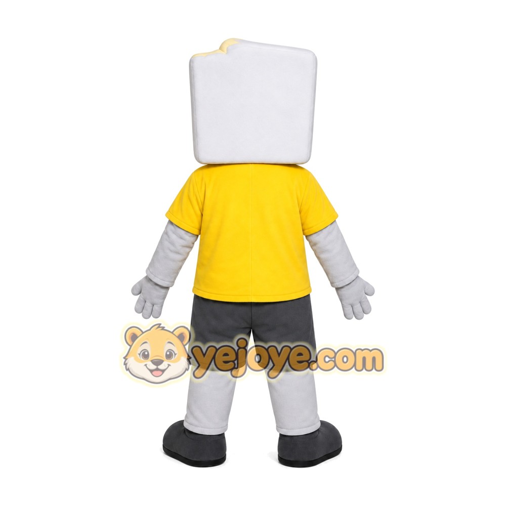 Yellow Block Mascot Costume