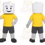 Yellow Block Mascot Costume