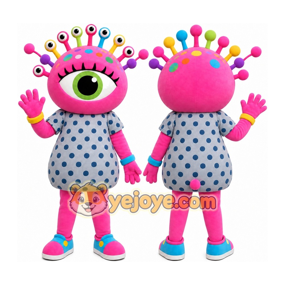 Pink Eye Monster Mascot Costume