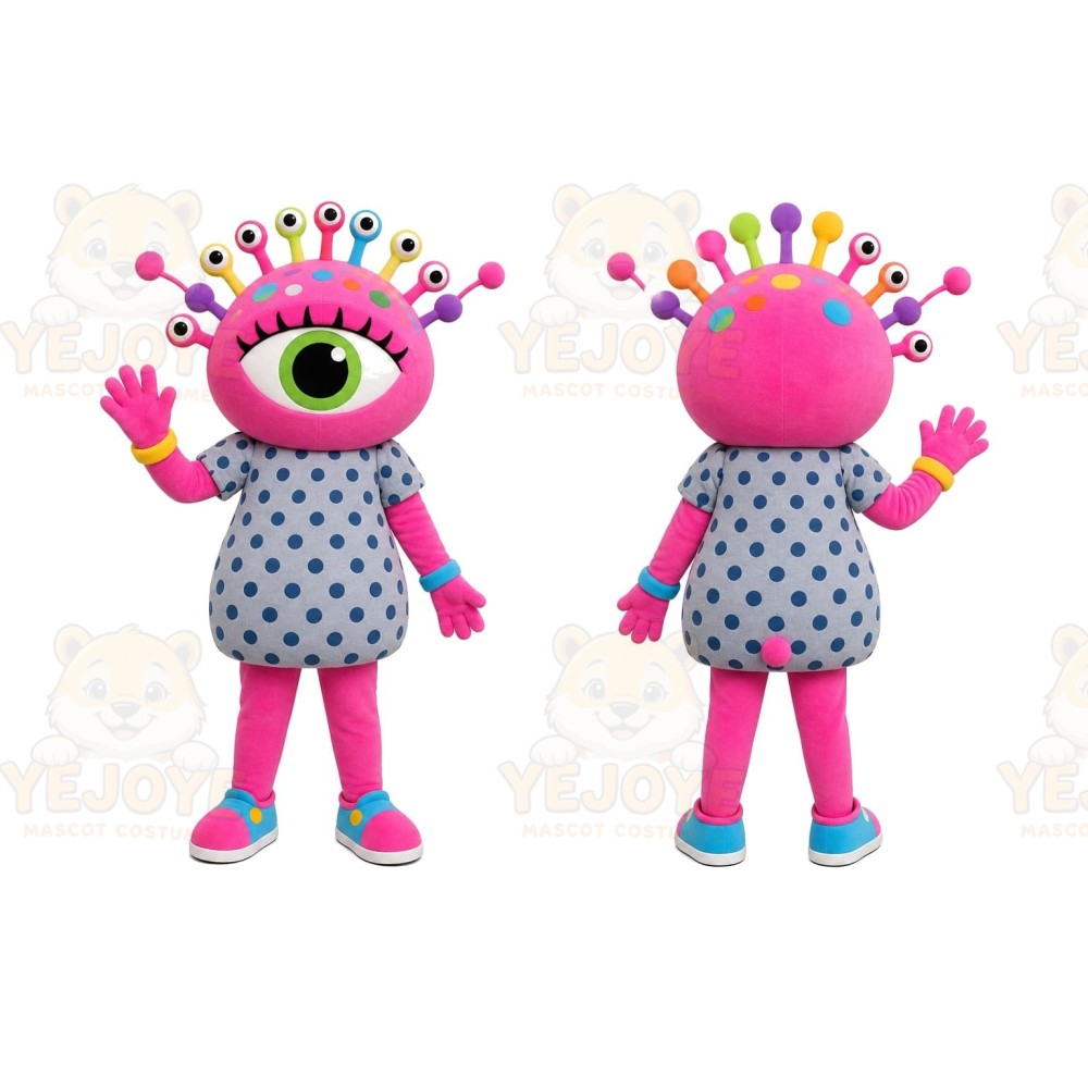 Pink Eye Monster Mascot Costume