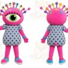 Pink Eye Monster Mascot Costume