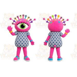 Pink Eye Monster Mascot Costume